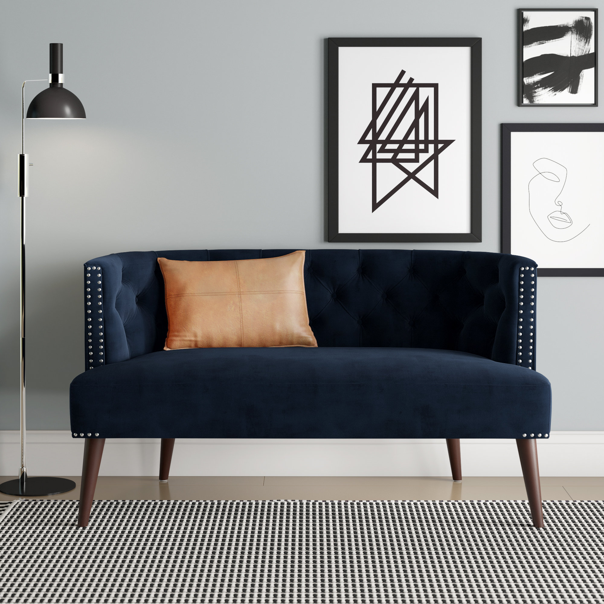 House Of Hampton Arborglen 56 Armless Settee Reviews Wayfair