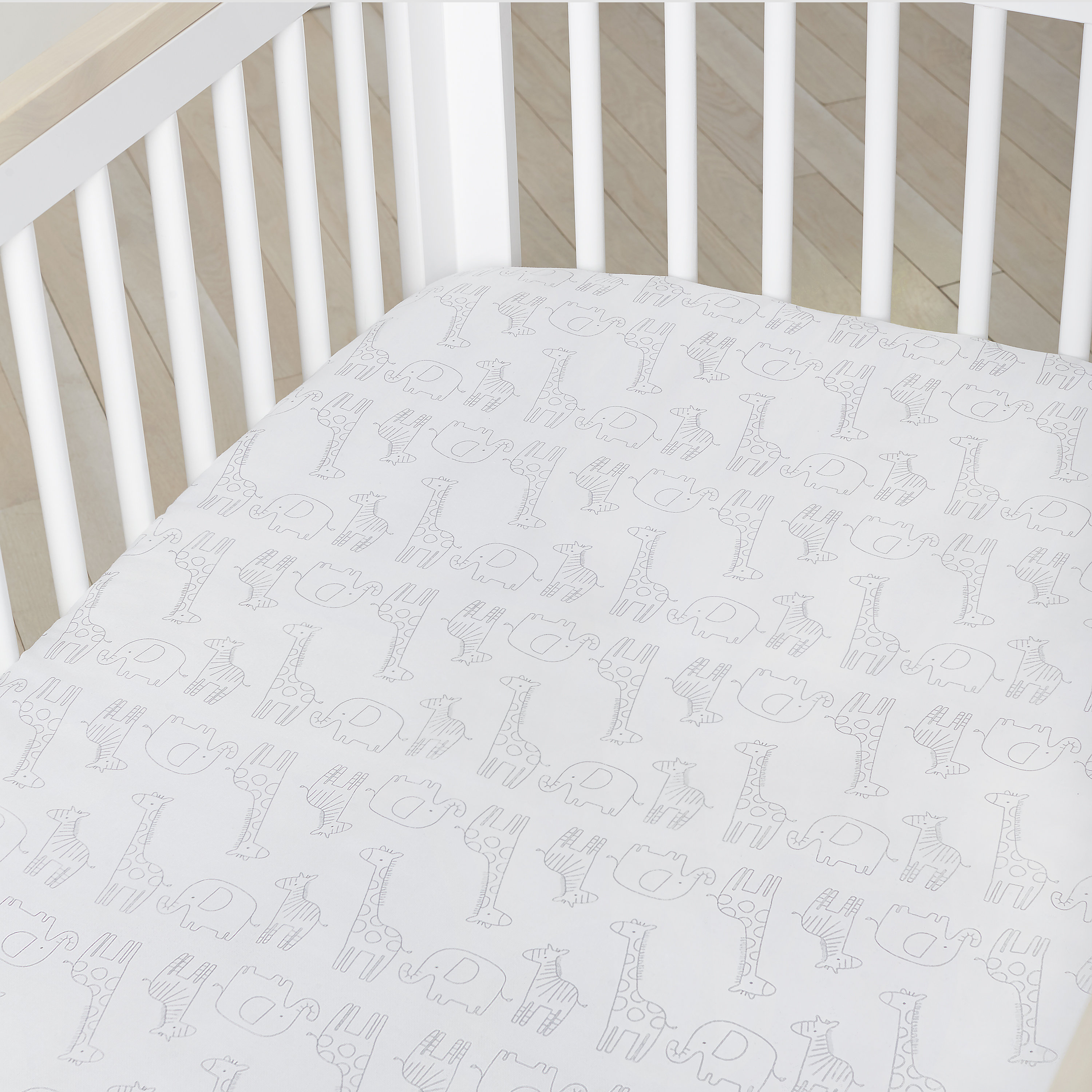 animal print cot sheets