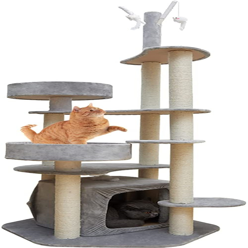 cat climbing scratching posts