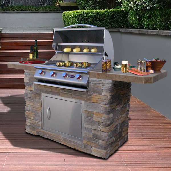 Outdoor Grill Island Charcoal | Wayfair