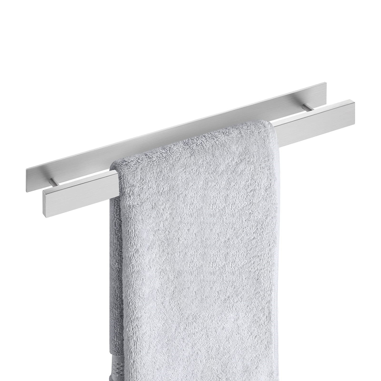 Stainless Steel Over Door Towel Rack Hanging Towel Bar No Drilling Towel Holder Waterproof and Rust-Proof Towel Rack Organizer Kitchen Accessories for Home Bathroom Kitchen Cabinet Door