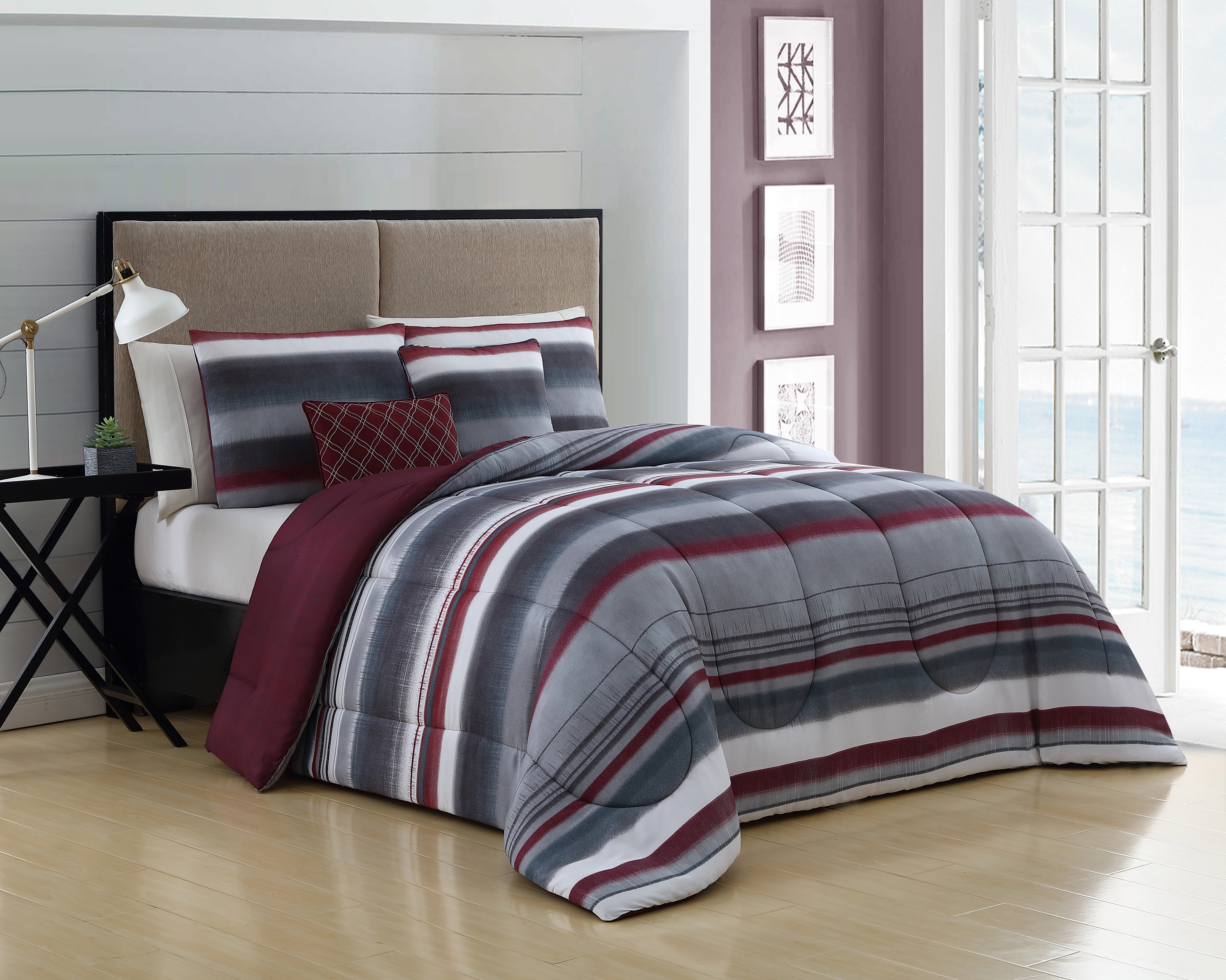 throw pillows for grey comforter