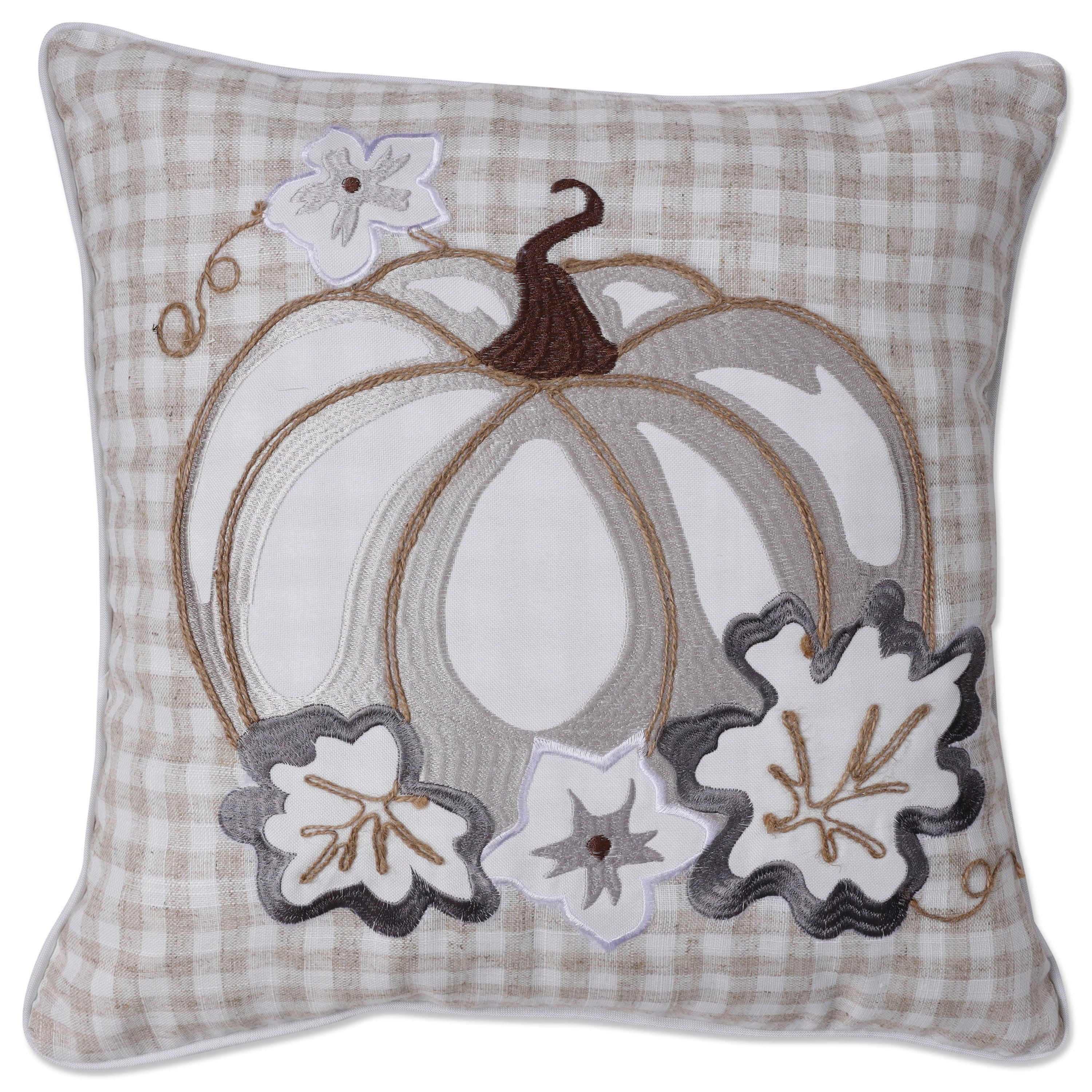 white pumpkin pillow