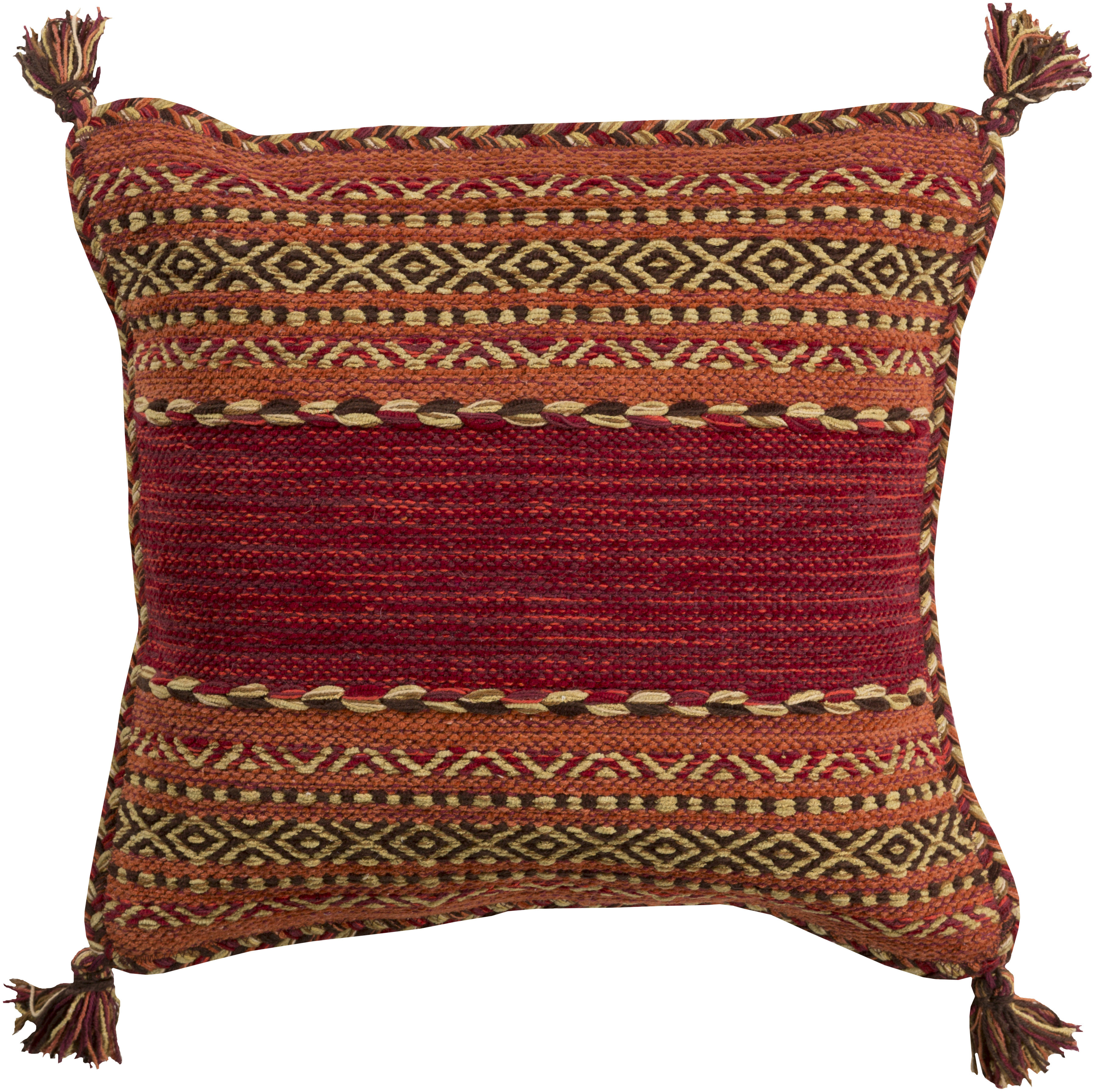 dark red decorative pillows