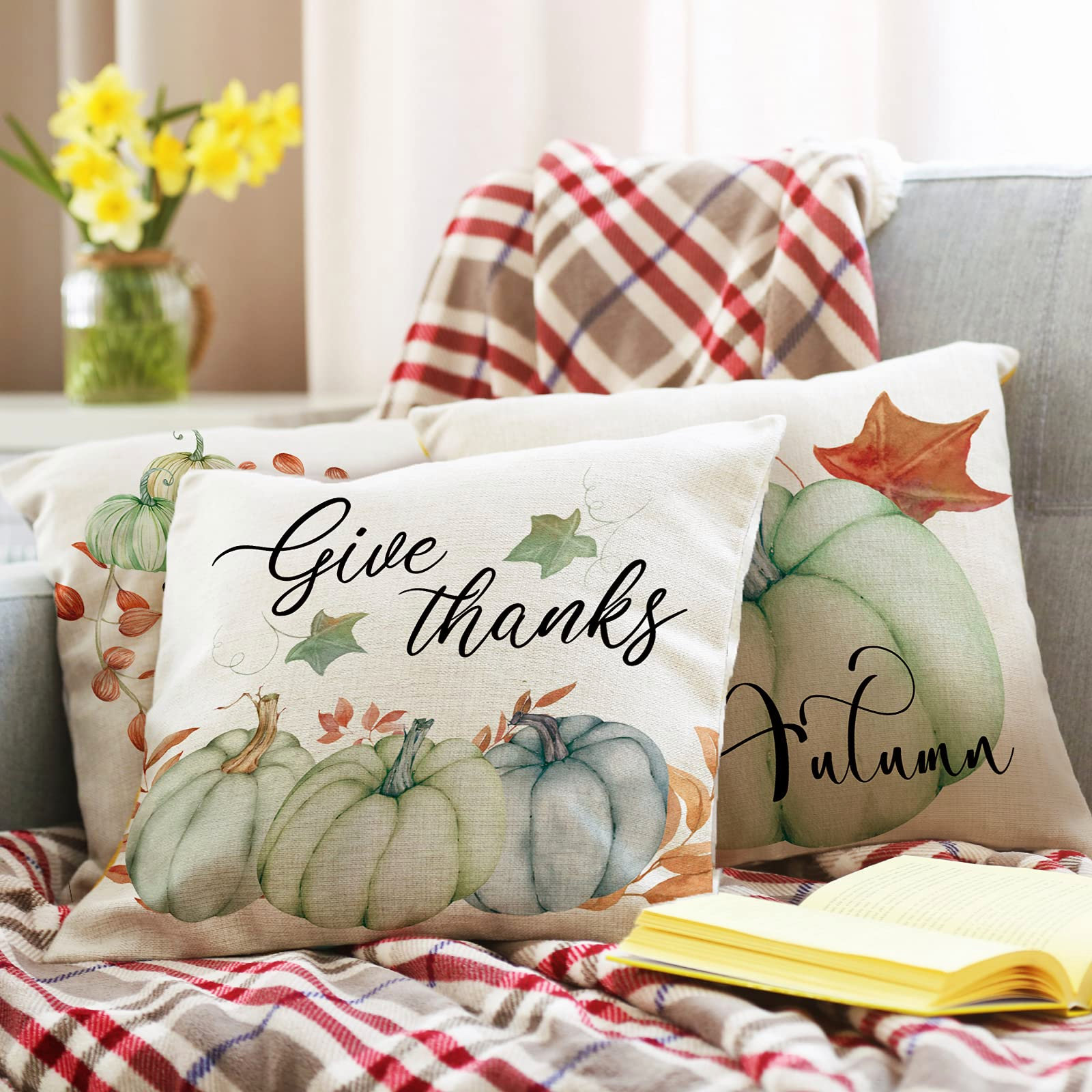 Hello Pumpkin Throw Pillow Covers Autumn Fall Decor Pumpkin Pillow Case Farmhouse Decorative Rectangular/Lumbar Couch Covers 12×20 Inch for Sofa/Couch/Porch Hello Pumpkin Throw Pillow Covers Autumn Fall Decor Pumpkin Pillow Case Farmhouse Decorative Rectangular/Lumbar Couch Covers 12×20 Inch for Sofa/Couch/Porch