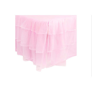 pink and gold tutu crib skirt