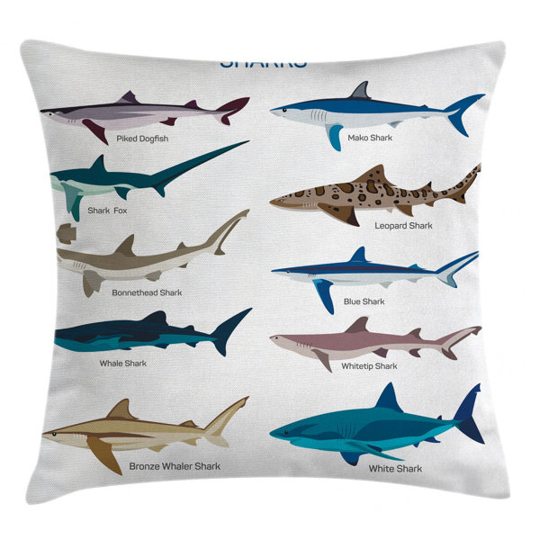 shark throw pillow