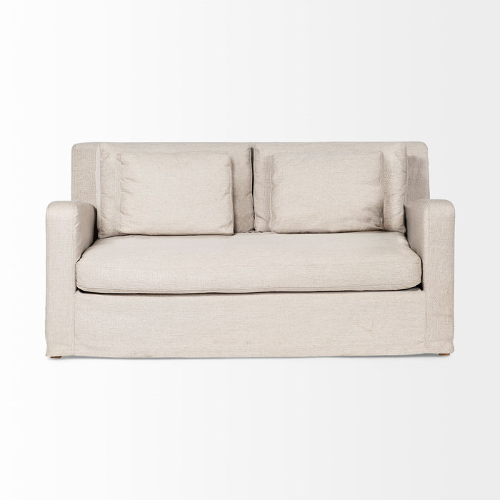 Joss and Main Nellie 69" Square Arm Slipcovered Loveseat