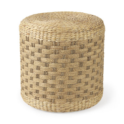 Whitfield 71" Wide Round Geometric Pouf Ottoman by Joss and Main