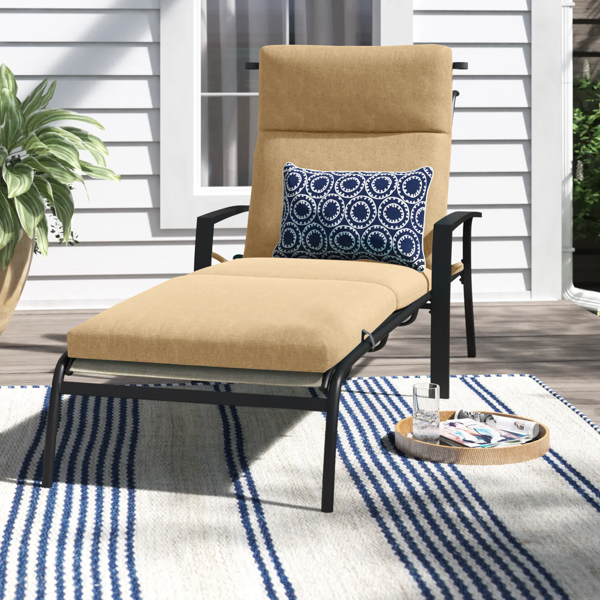 memory foam chaise lounge pad