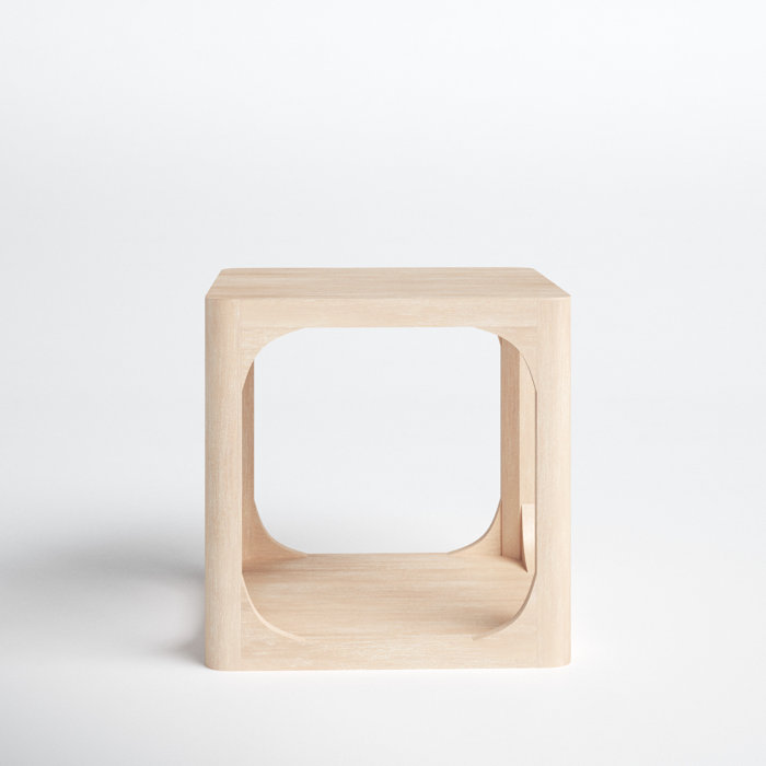 Joss and Main Kevin Solid Wood Floor Shelf End Table with Storage