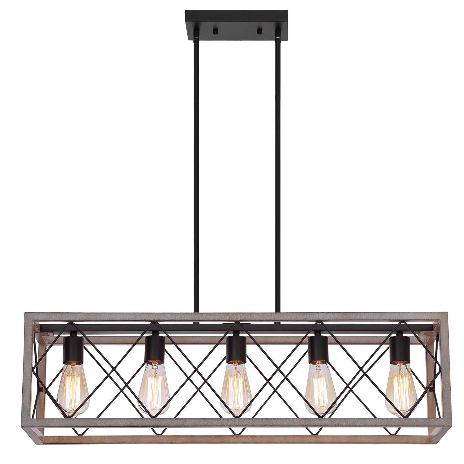 Gracie Oaks Farmhouse Chandelier Light Fixture,Rectangle ...