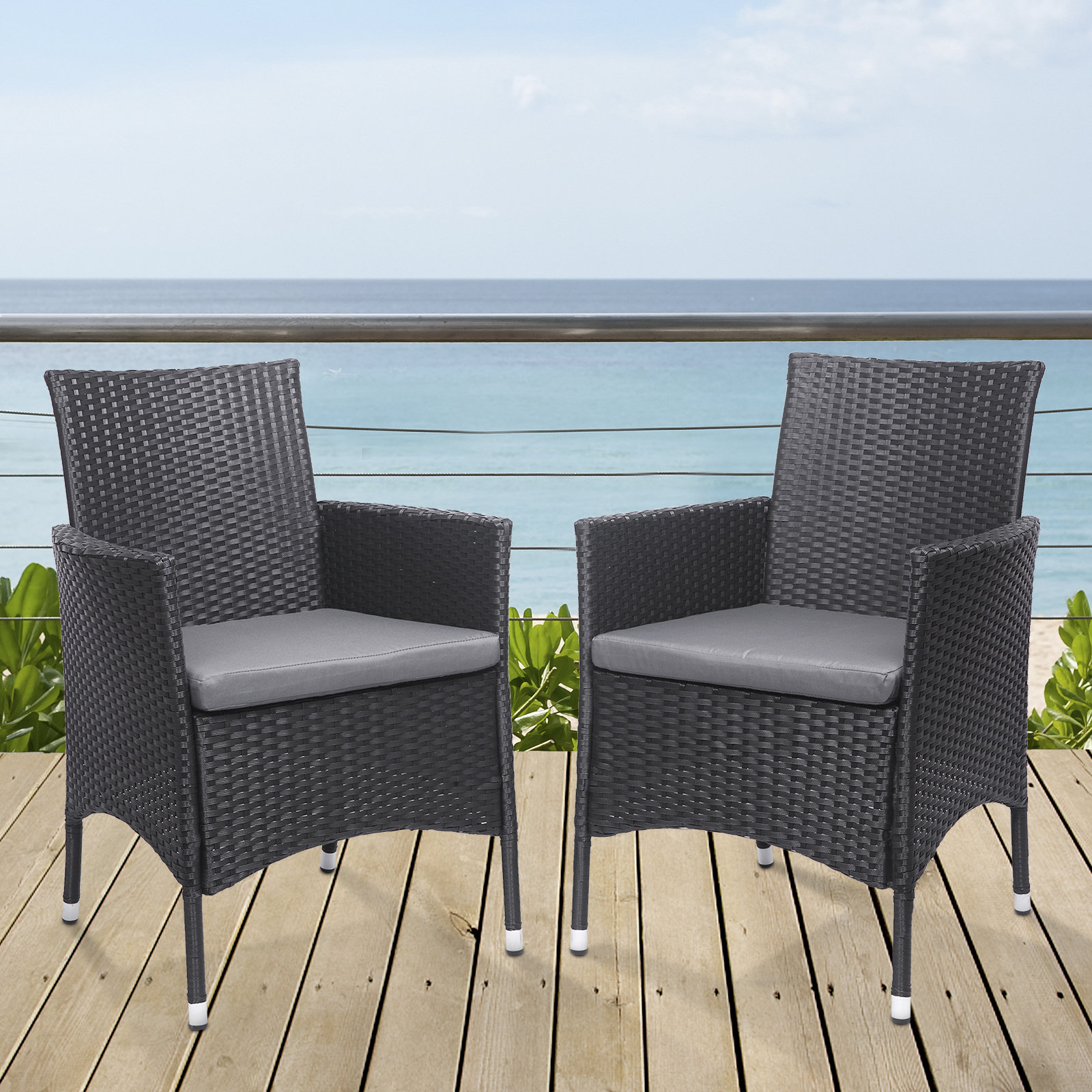 Latitude Aleidy Outdoor Patio Dining Chair with Cushion & Reviews | Wayfair