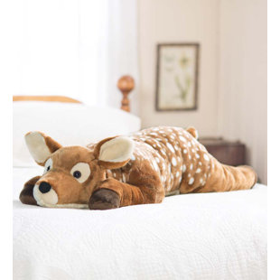 fuzzy fox bed rest pillow
