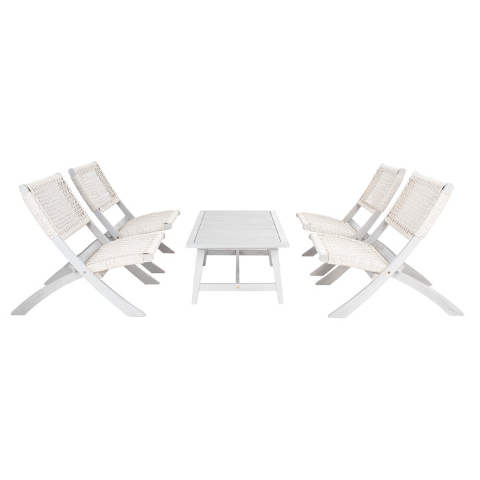 Joss and Main Pelfrey 5 Piece Rattan Multiple Chairs Seating Group