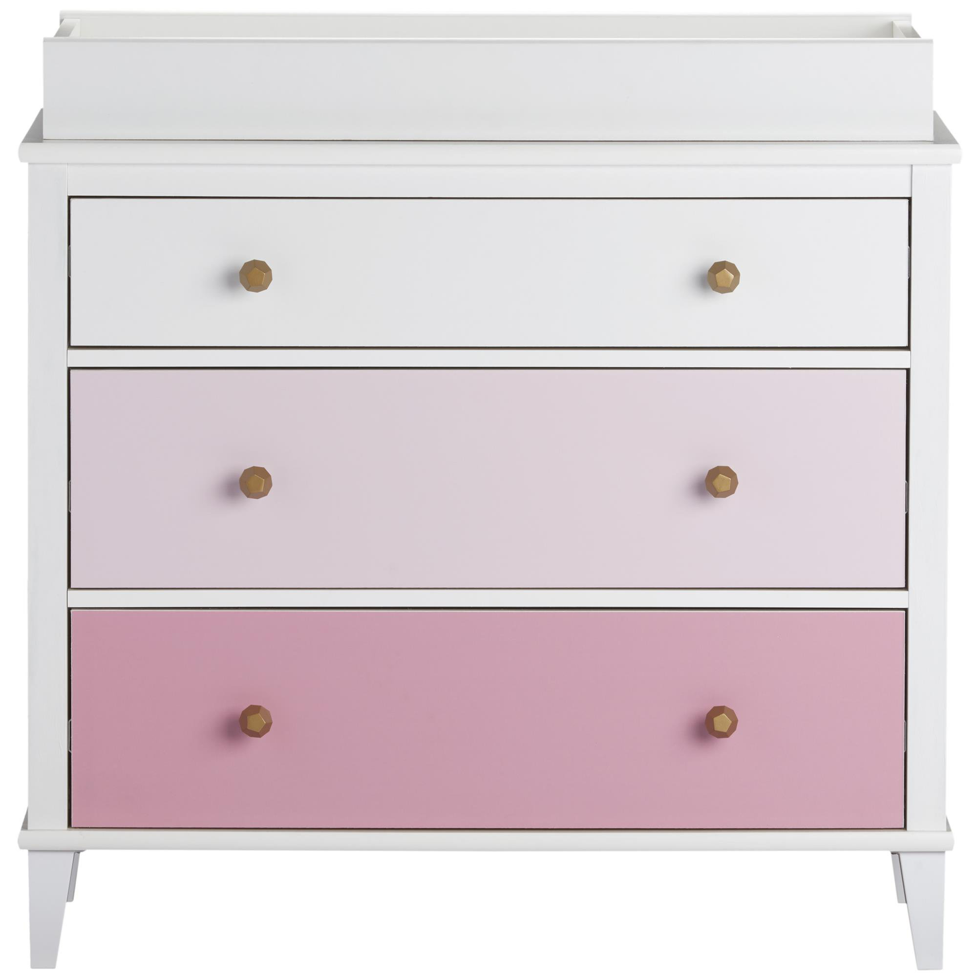 pink changing table