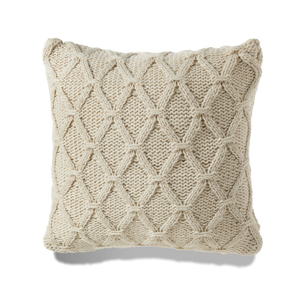 large knit throw pillow