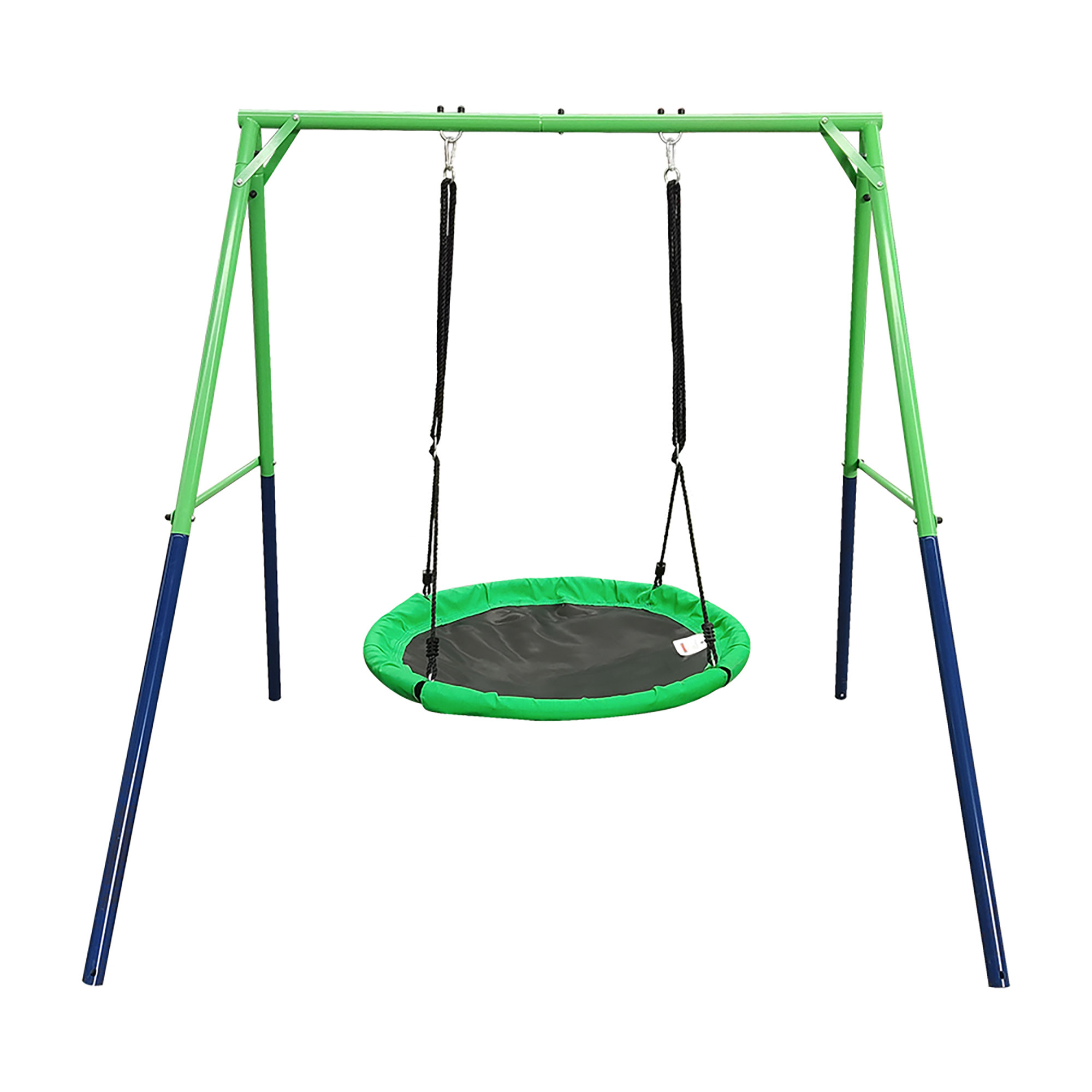 trampoline and swing set