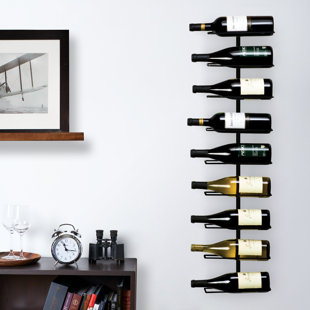 three bottles holder wine rack Wine bottles holder wall mount holder wood and leather holder handmade wood and leather holder