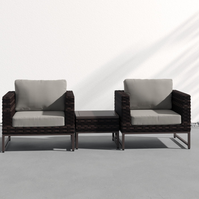 Joss and Main 3 Piece Seating Group with Cushions