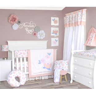 rose gold cot bedding