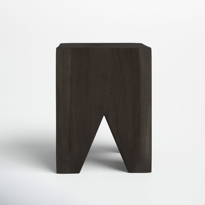 Joss and Main Lindell Solid Wood Accent Stool