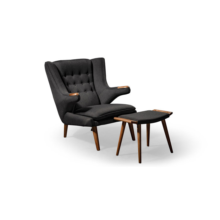 Joss and Main Jess 39" W Tufted Lounge Chair and Ottoman