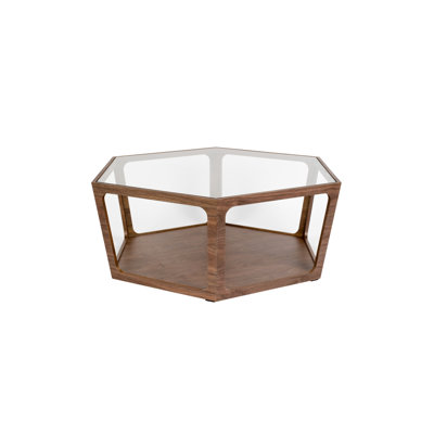 Floor Shelf Coffee Table with Storage by Latitude Run