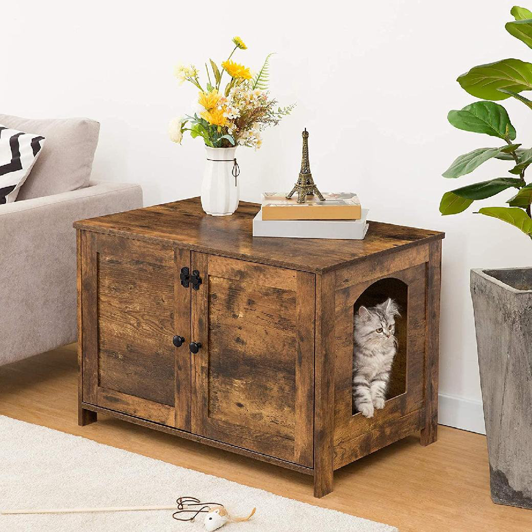 end table cat litter box