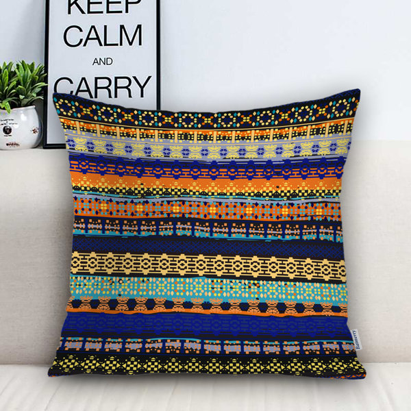 Square Chinese Minority People/'s Embroidery Canvas Cushion Cover Pillow Case