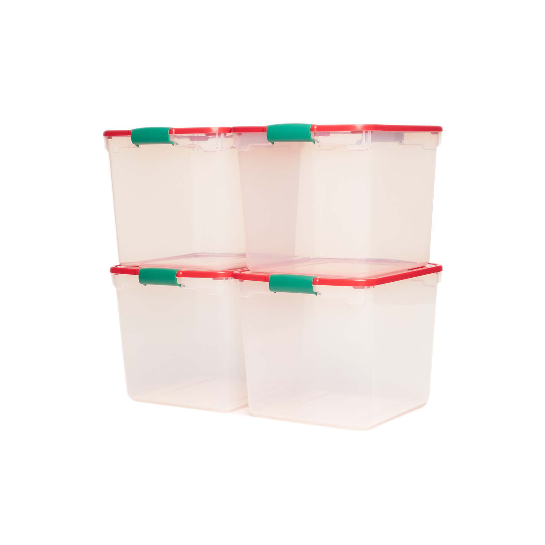 homz plastic storage tote with latches