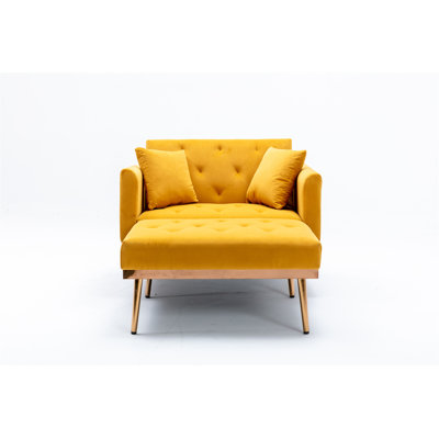 Tufted Square Arms Chaise Lounge