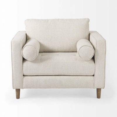 40.7" Wide Tufted Polyester Armchair by Joss and Main