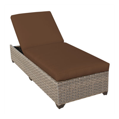 Joshua 77" Long Reclining single Chaise Lounge with Cushions by Joss and Main