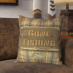 gone fishing pillow