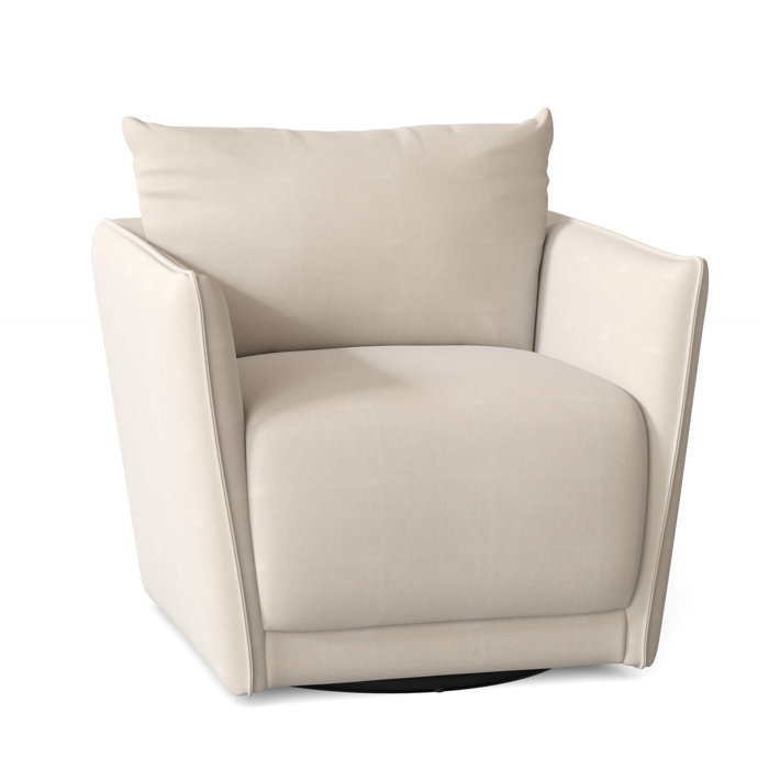 Joss and Main Gertrude 34" Wide Polyester Swivel Armchair