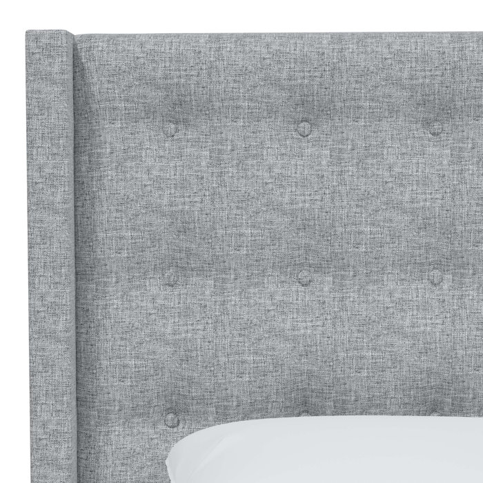 Joss and Main Harcourt Upholstered Solid Wood Wingback Headboard