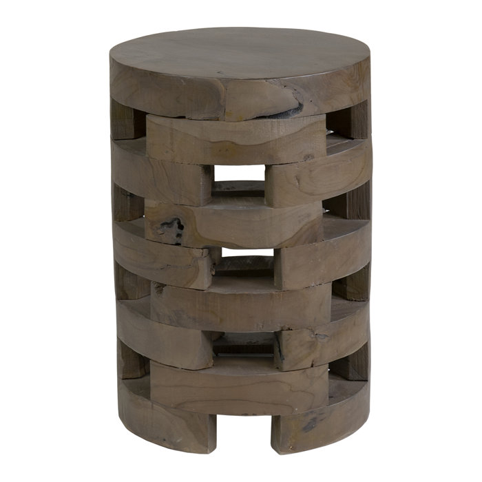 Joss and Main Ramon Solid Wood Drum End Table