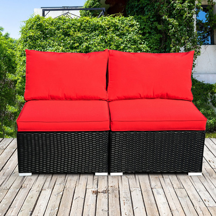 Sol 72 Outdoor Ronquillo 2 Piece Rattan Seating Group with Cushions