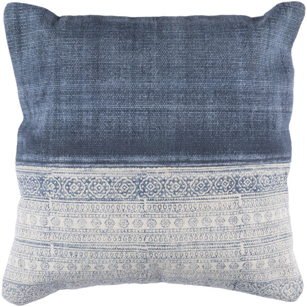 distressed denim throw pillow