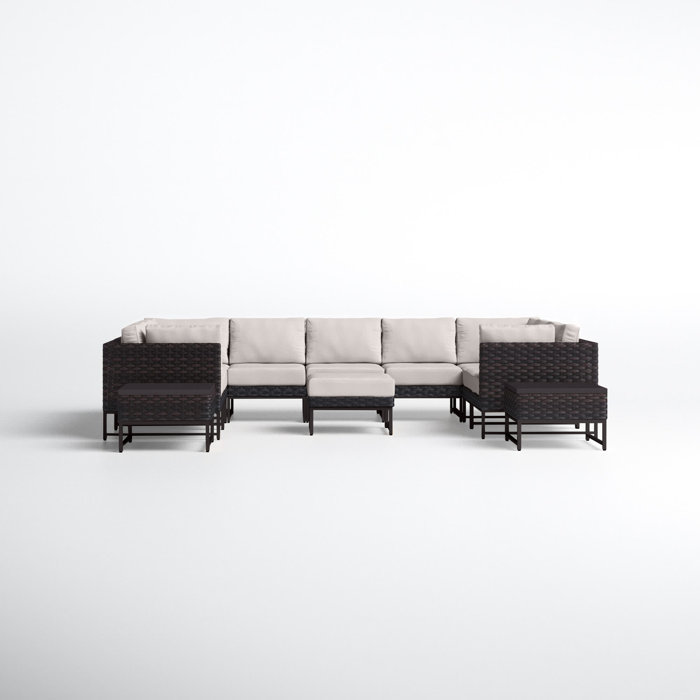 Joss and Main Nauvoo 12 Piece Sectional Seating Group with Cushions