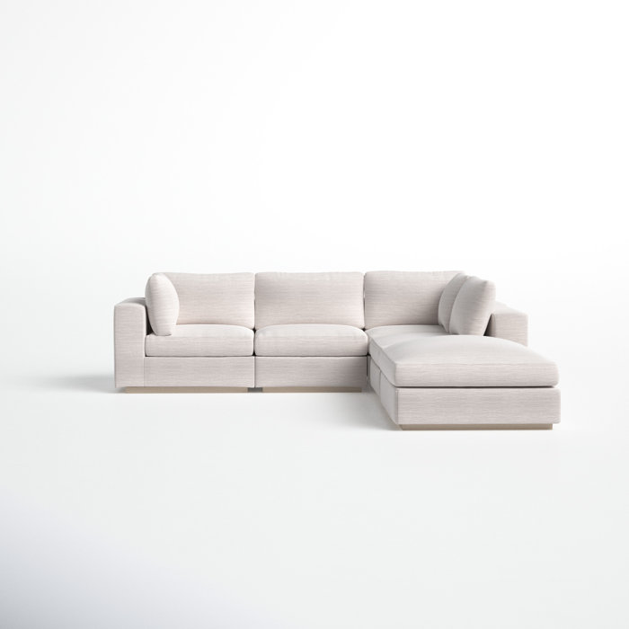 Joss and Main Antonia 114" Wide Reversible Modular Sofa & Chaise with Ottoman