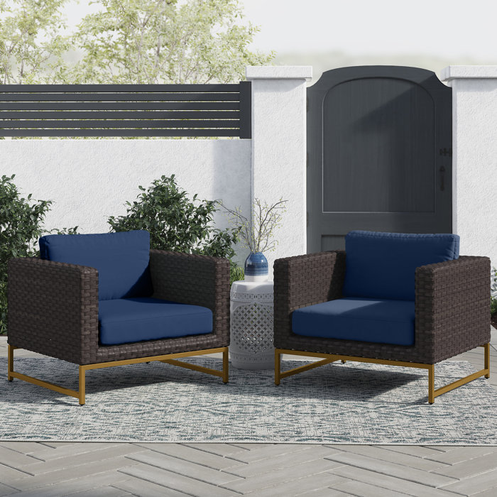Joss and Main Savion Patio Chair with Cushions