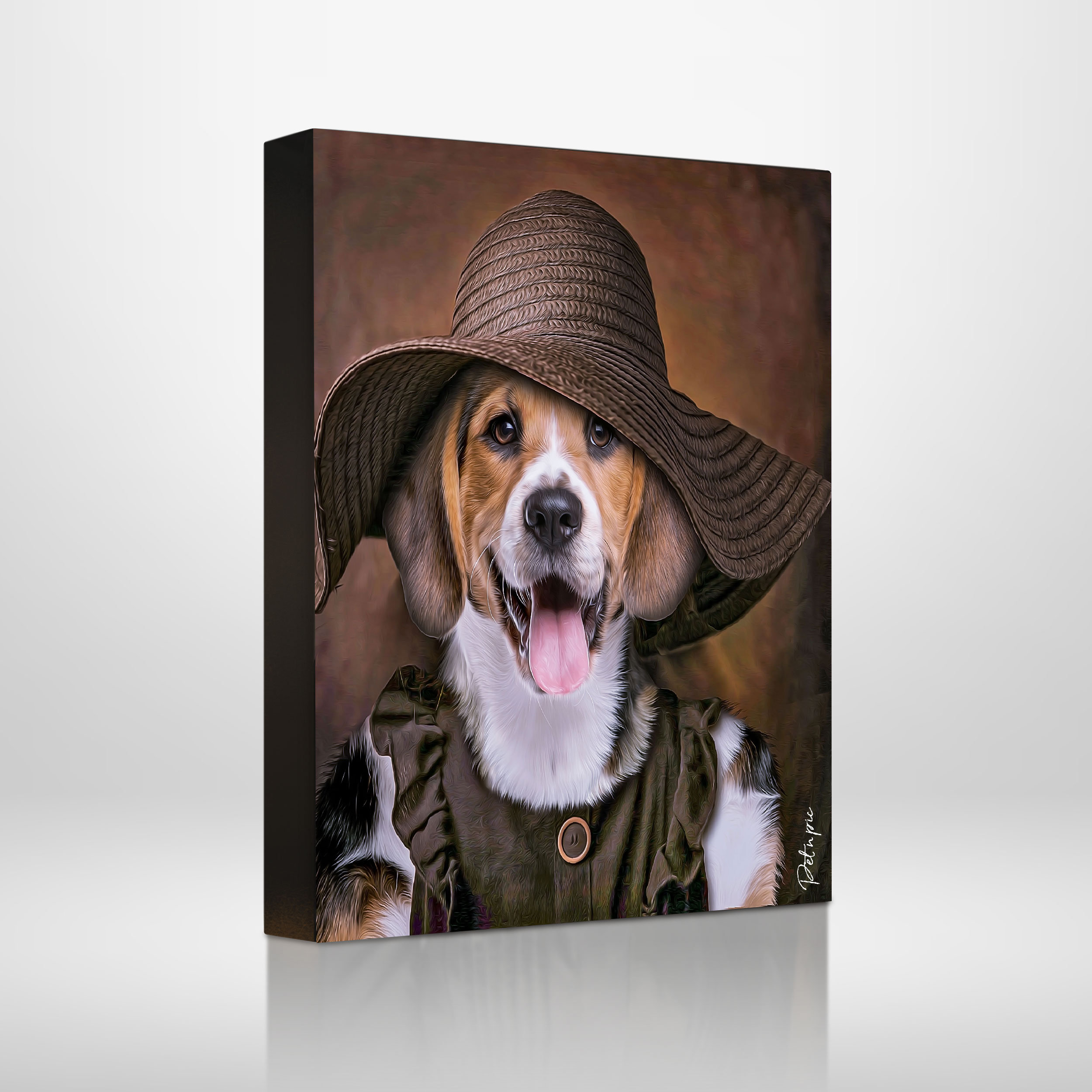 Beagle 8x10 Free Standing LIFE IS BETTER Picture Dog Print Fun Novelty Gift 