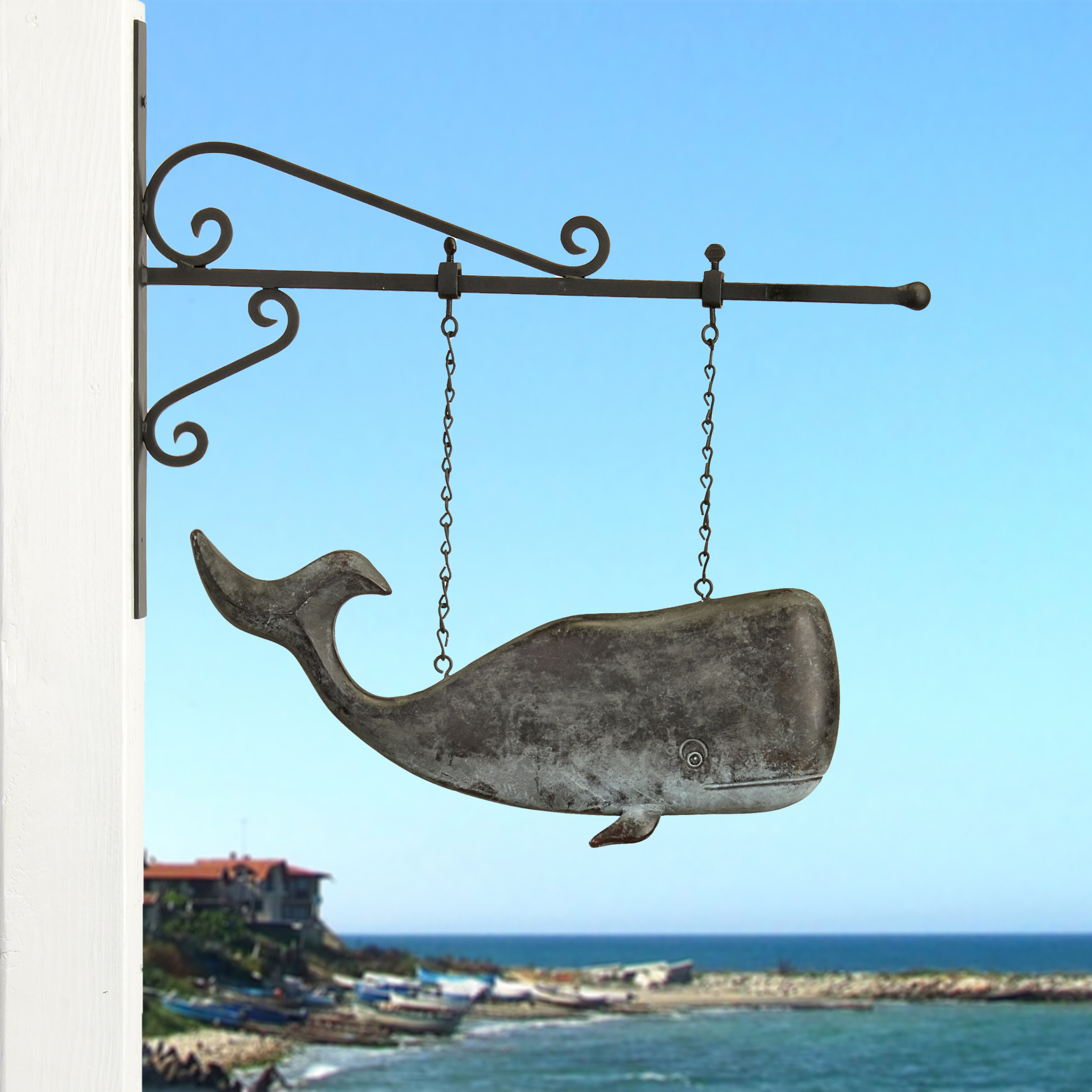 Breakwater Bay Blaine Save The Whales Hanging Sculpture With Decorative Bracket Reviews Wayfair