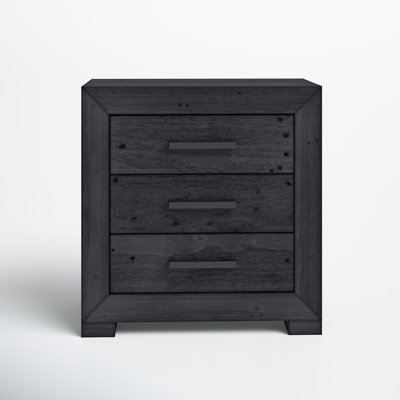 Deon 3 - Drawer Solid Wood Nightstand in Espresso by Joss and Main