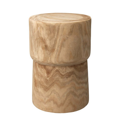 Leticia Solid Wood Drum End Table by Foundstone