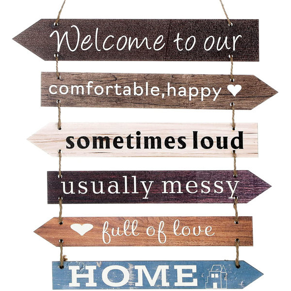 1PC Welcome Door Sign Creative Beautiful Hanging Wooden Decor Craft for Bar Home 