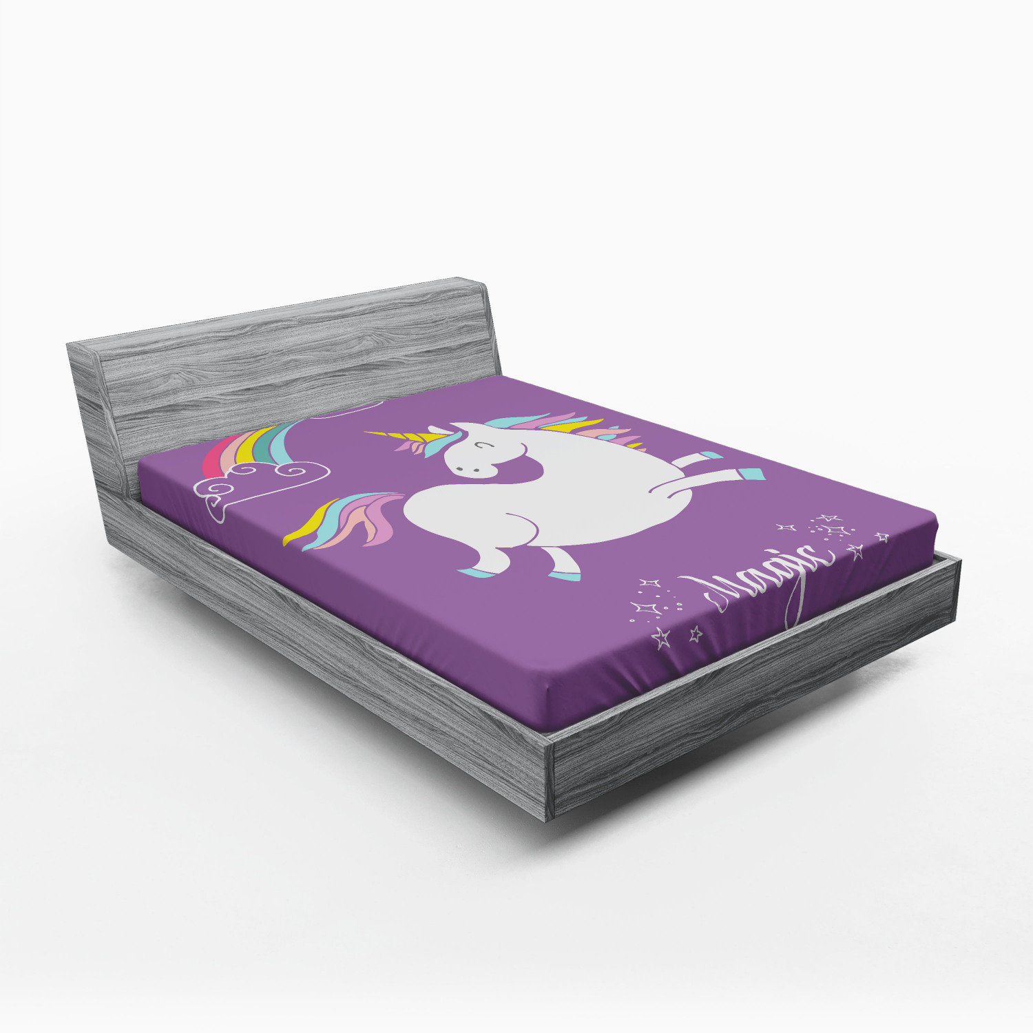 unicorn single fitted sheet