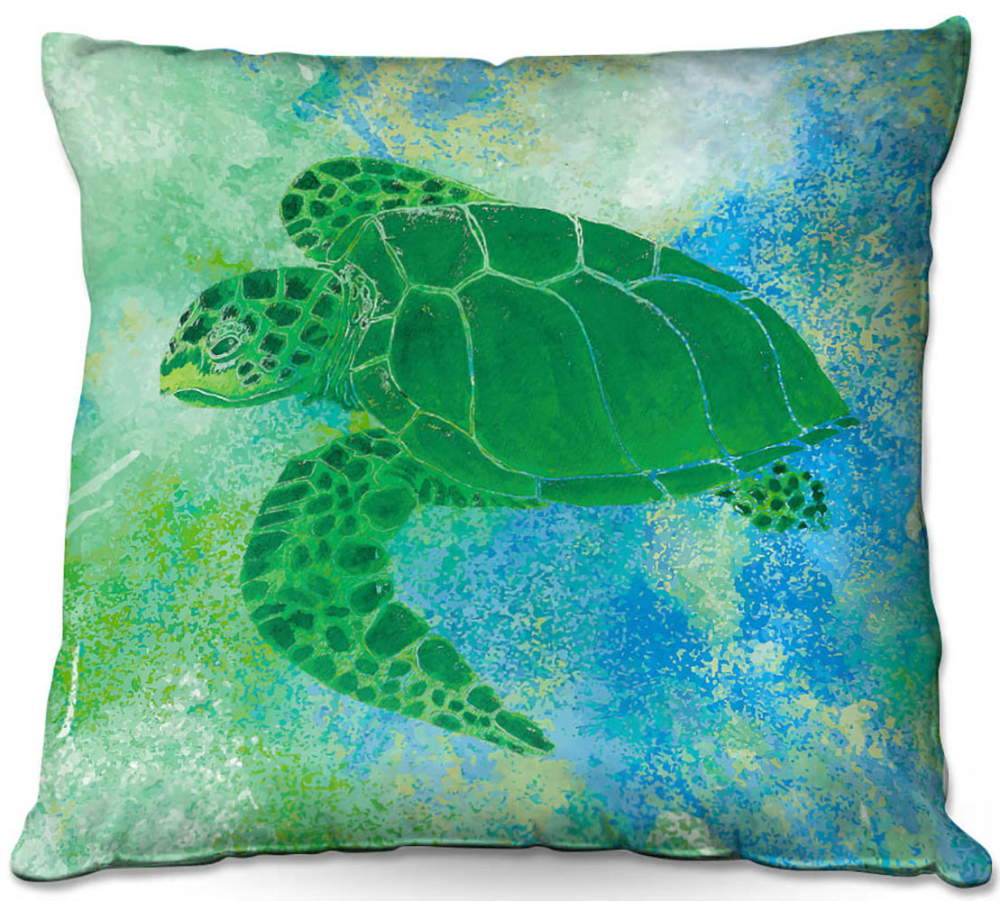 sea turtle throw pillow